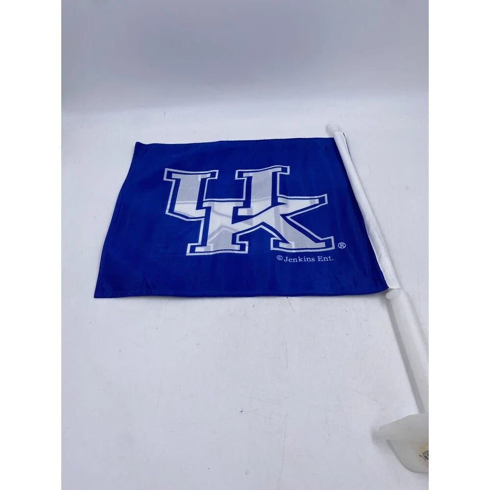 University of Kentucky Wildcats Blue White Car Flag